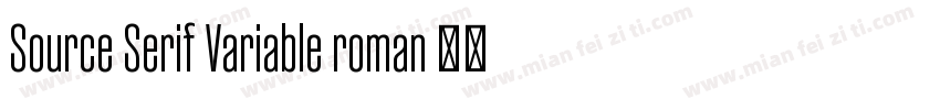 Source Serif Variable roman 字体字体转换